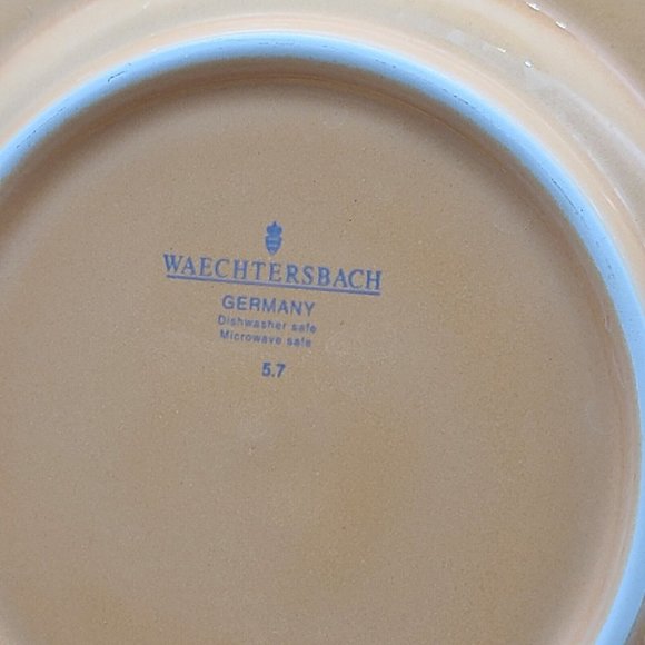 Waechtersbach Set (4) Embossed Dots Salad Plates 8.25” Orange Stars Snowflakes - Picture 7 of 9